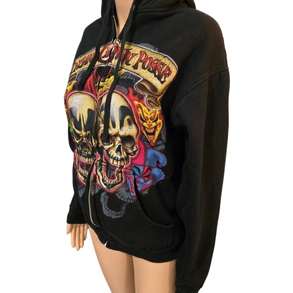 Vintage ICP Insane Clown Posse Zip Up Graphic Black Hoodie Medium - Picture 2 of 5